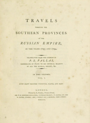 Peter Simon (1741-1811). Travels through the Southern Provinces of the Russian Empire.