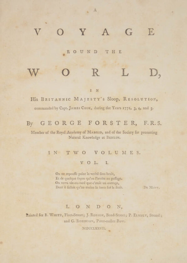 Georg; Johann Reinhold FORSTER. A Voyage round the World