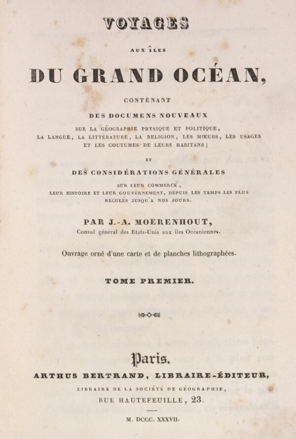 Jacques Antoine. Voyages aux iles du Grand Ocean.